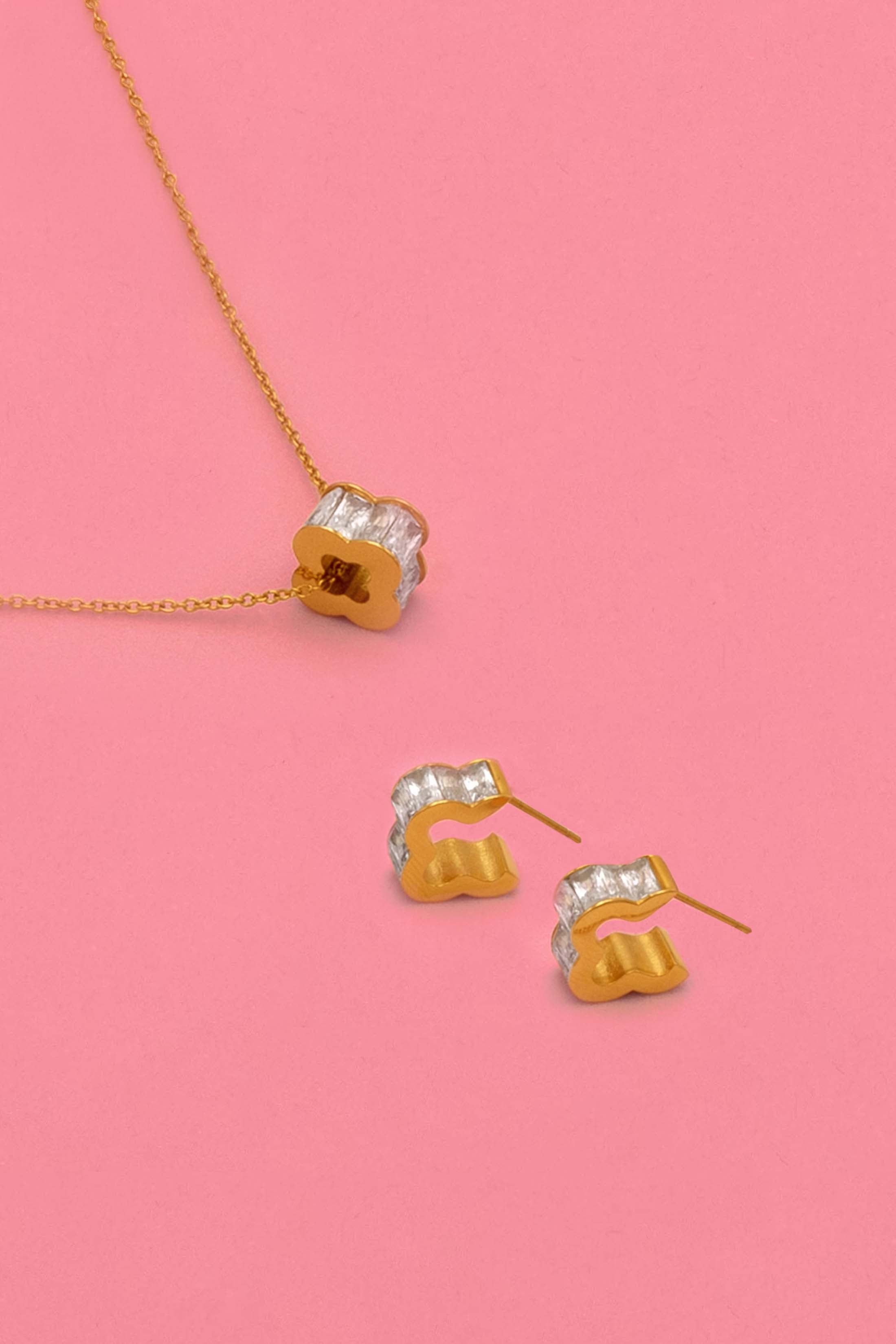 Zaria’s Huggies Earrings &amp; Pendant Gift Set