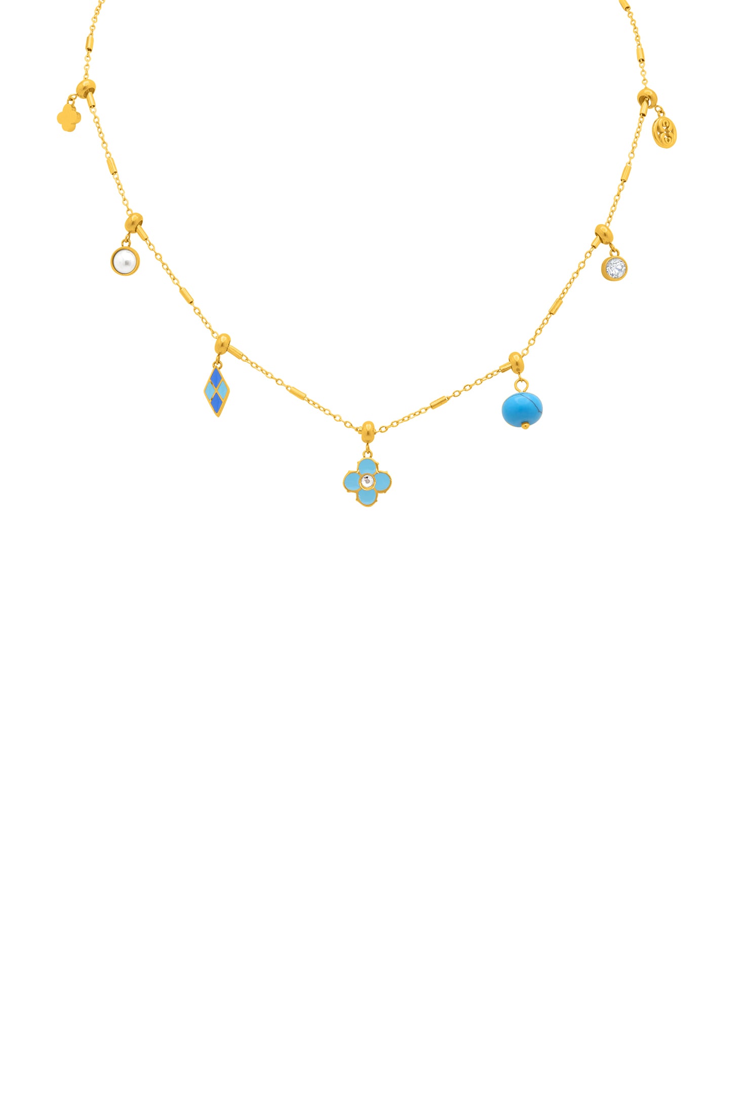 Charmed Necklaces, Turquoise and Gold Necklaces