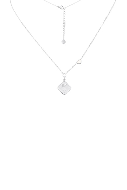 Engravable Cross Silver Necklace