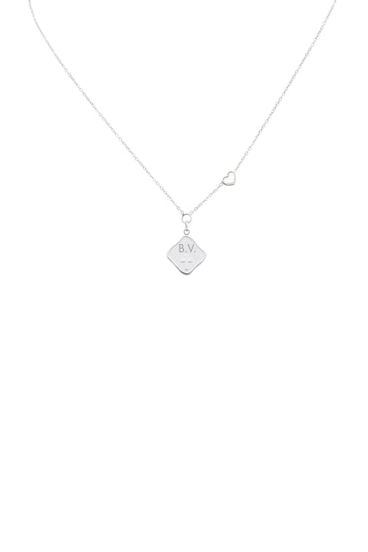 Engravable Cross Silver Necklace