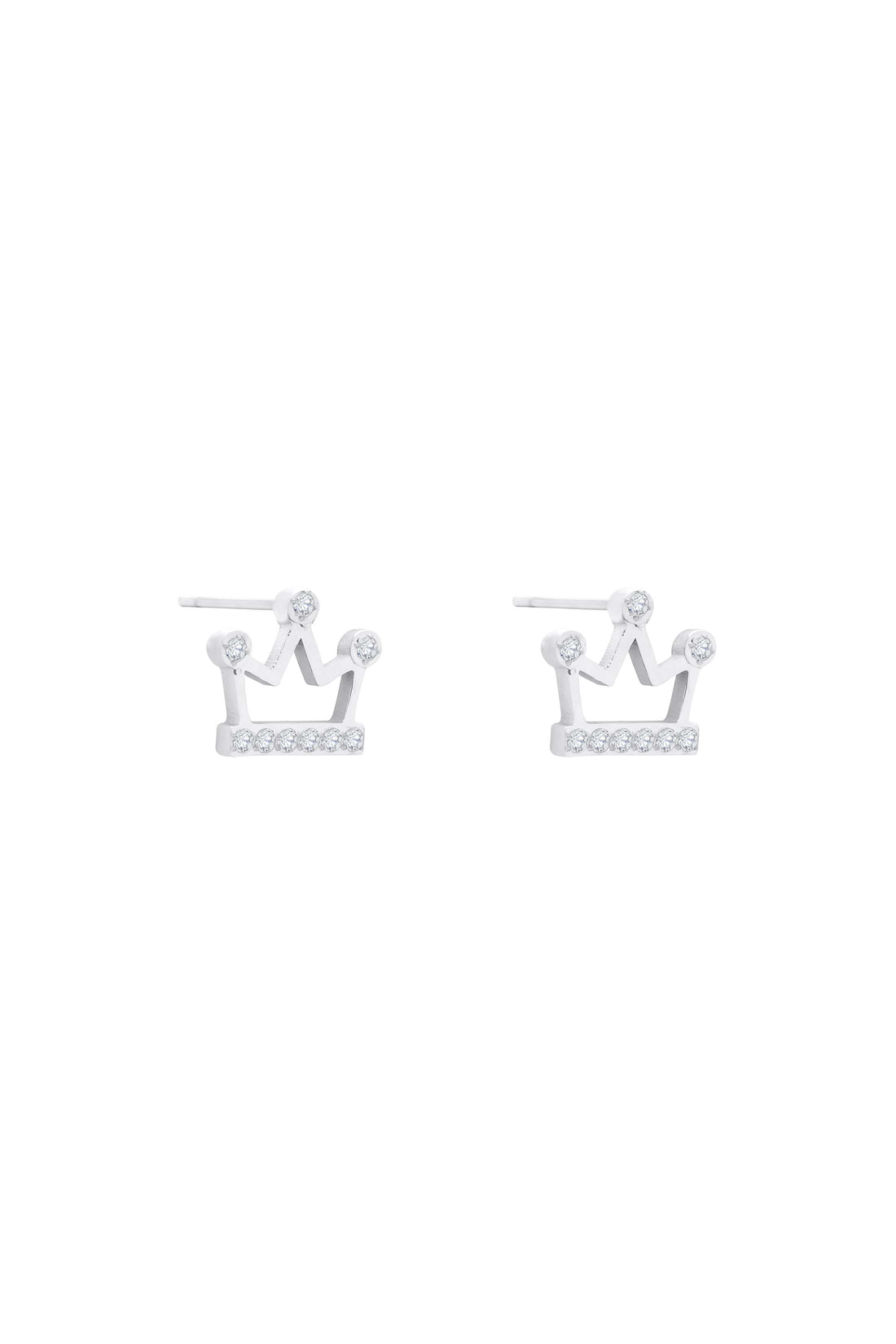 Prinċipessa Silver Stud Earring Set