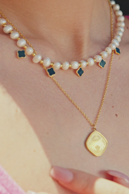 Qabru FreshWater Double Statement Necklace