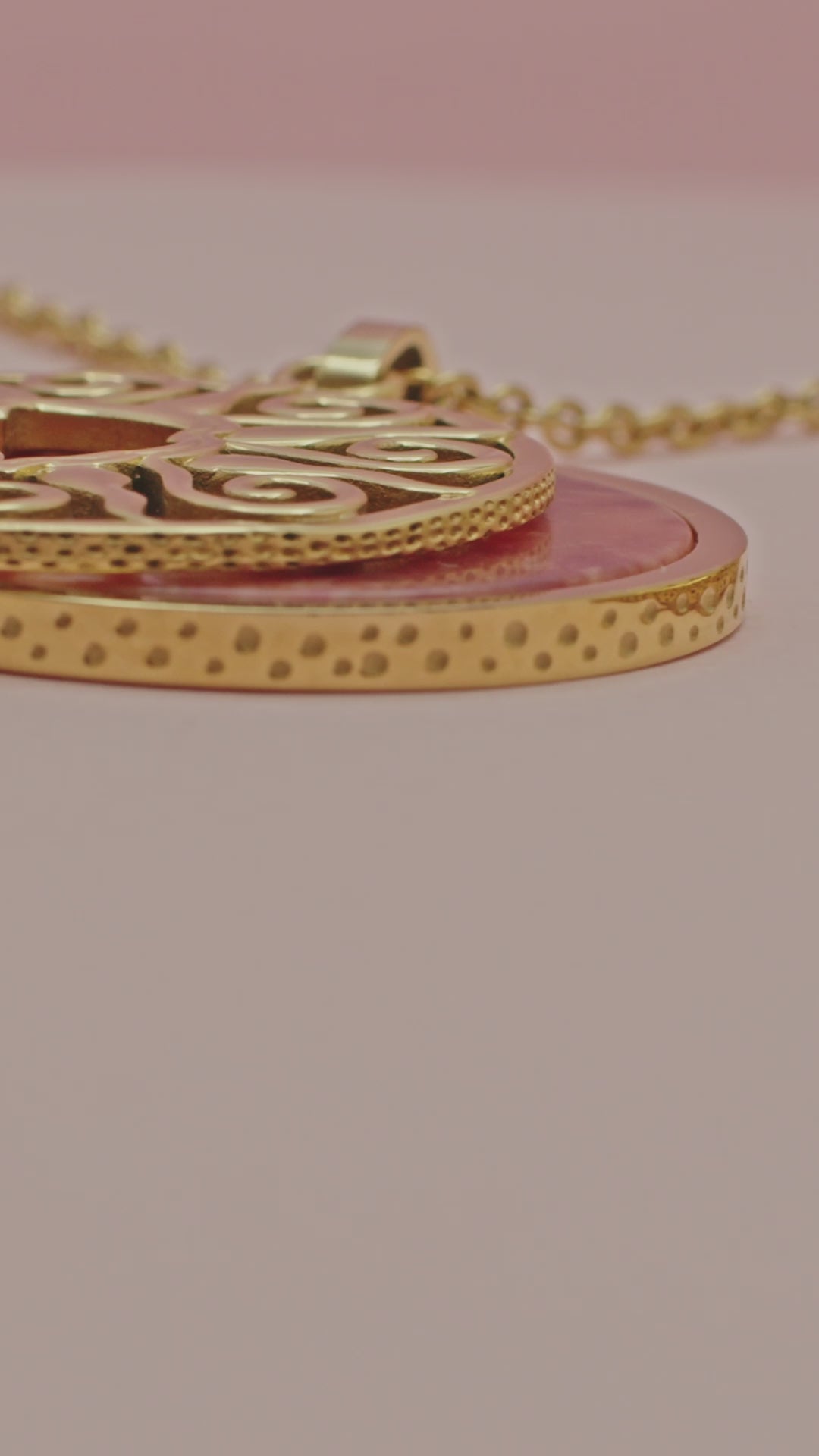 Black Obsidian Stone Pitted Edge Large Circle Pendant