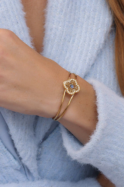Azure Cat Eye Ring &amp; Bangle Gift Set