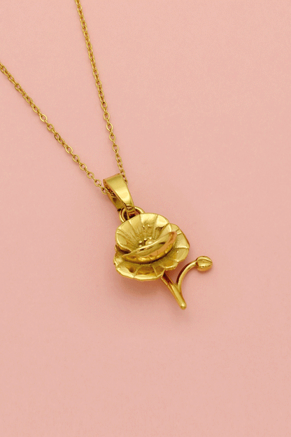 Birth Flower Necklace Gift Set