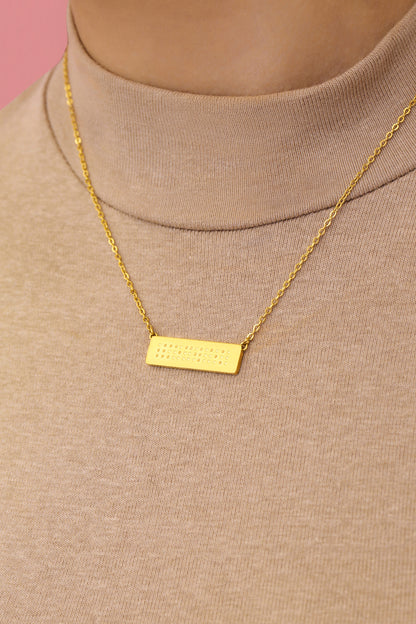 Braille Necklace