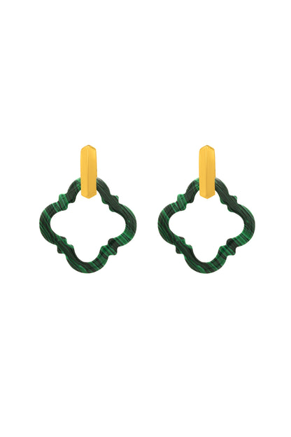 Stone Station Malachite Carisma Logo Earring Stone