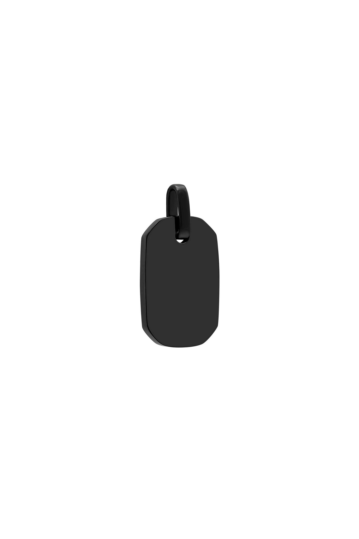 Carisma Logo Black Tag Engravable Pendant