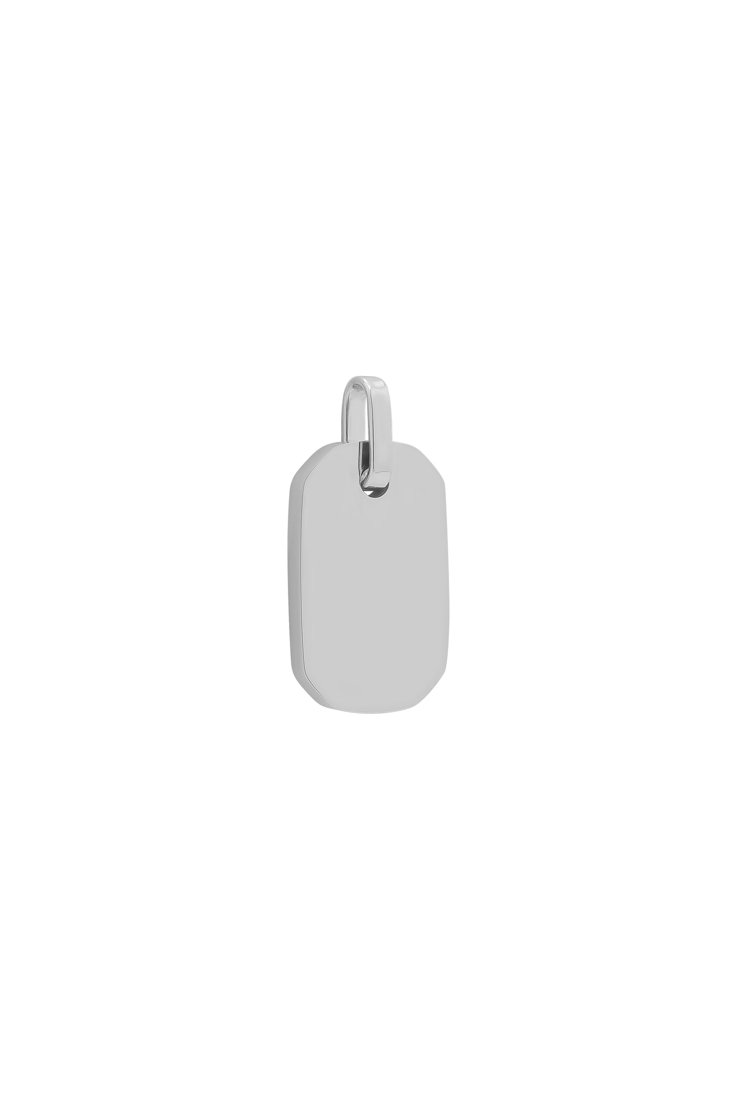 Carisma Logo Silver Tag Engravable Pendant