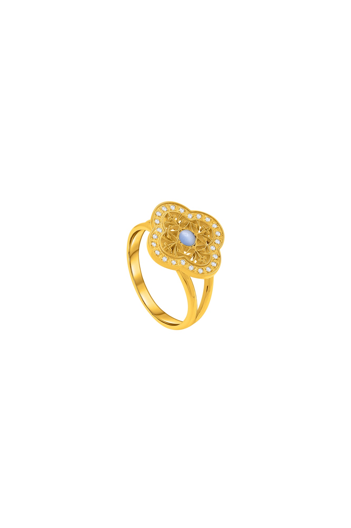 Azure Cat Eye Ring