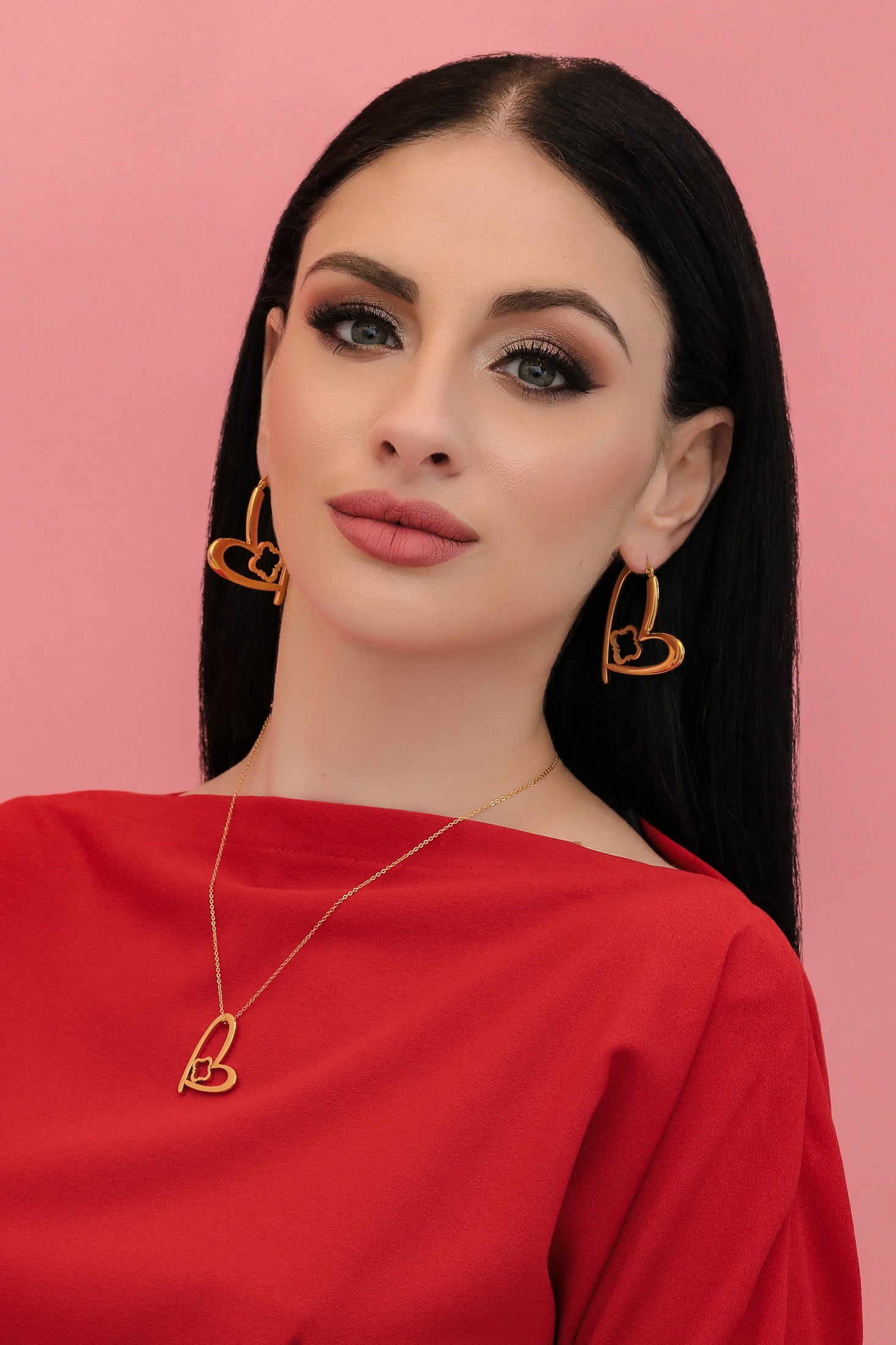 Qalb Kbira Hoop Earring Set