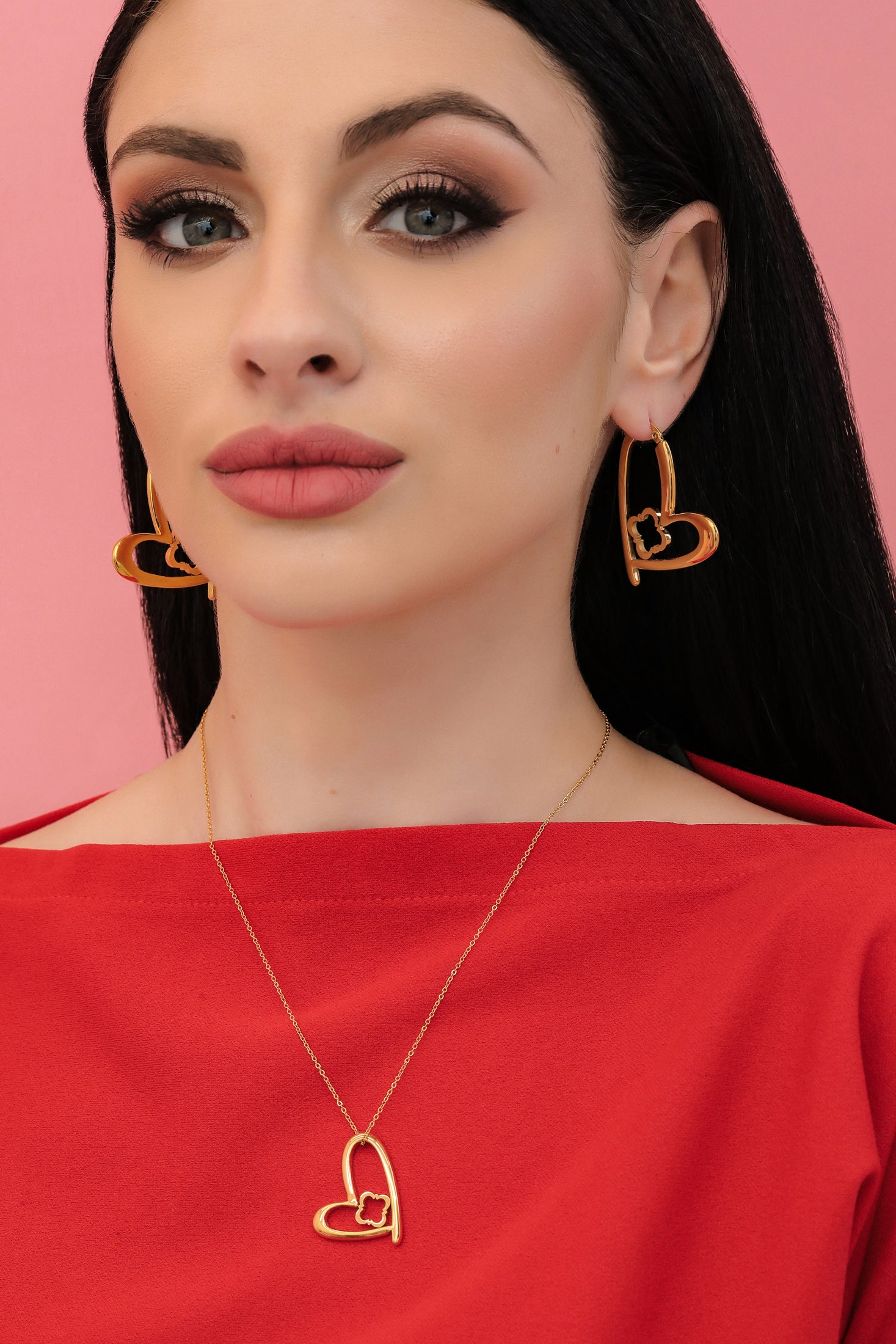 Qalb Kbira Hoop Earring Set