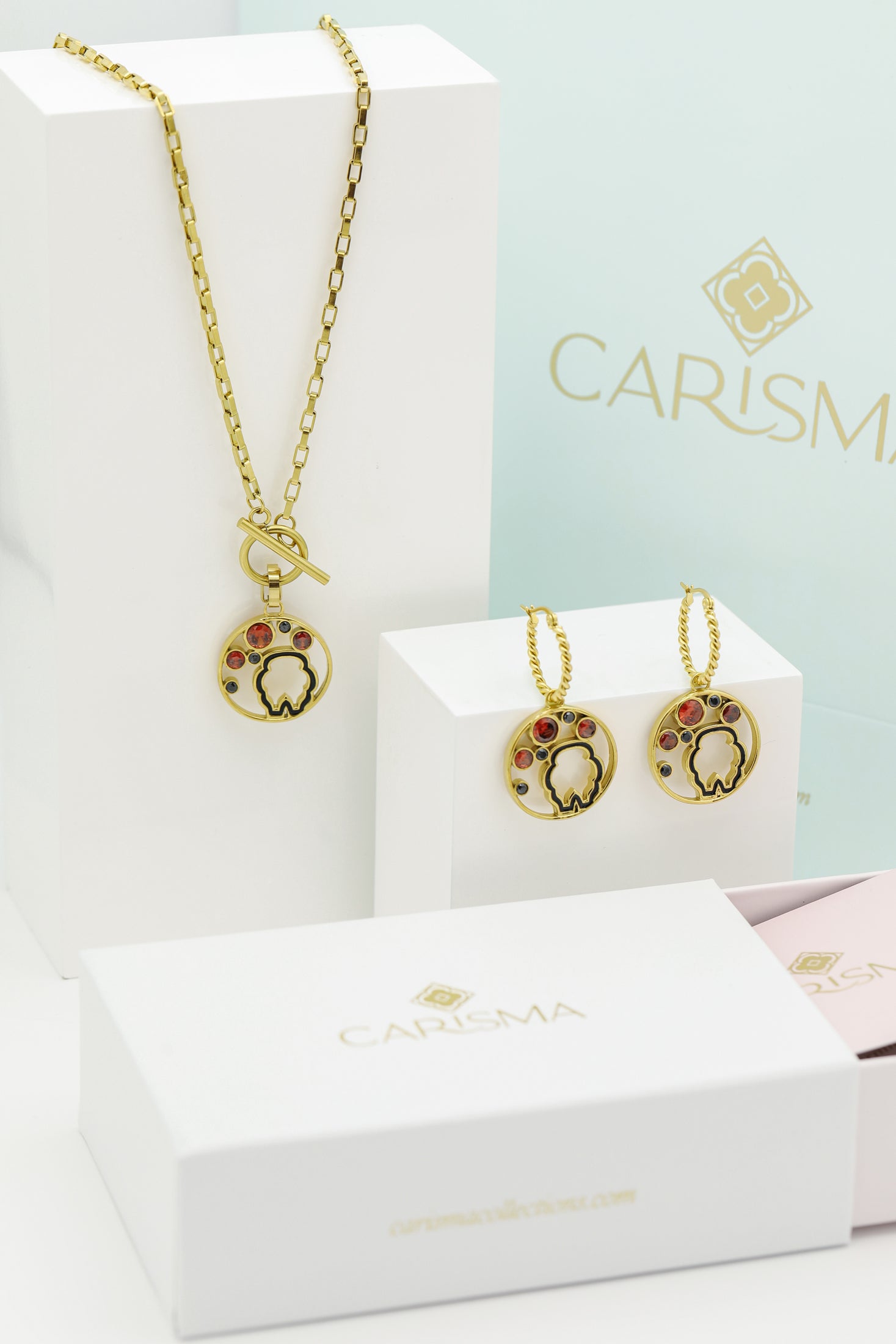 Ħaġar Pendant &amp; Earrings Gift Set