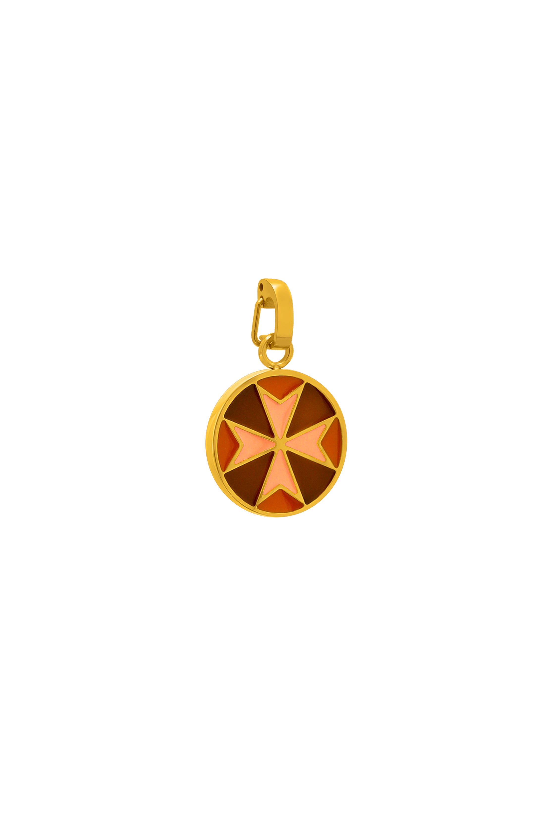 Hazel Brown Maltese Cross Pendant