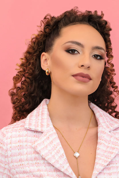Bevelled Hoop Earring Set
