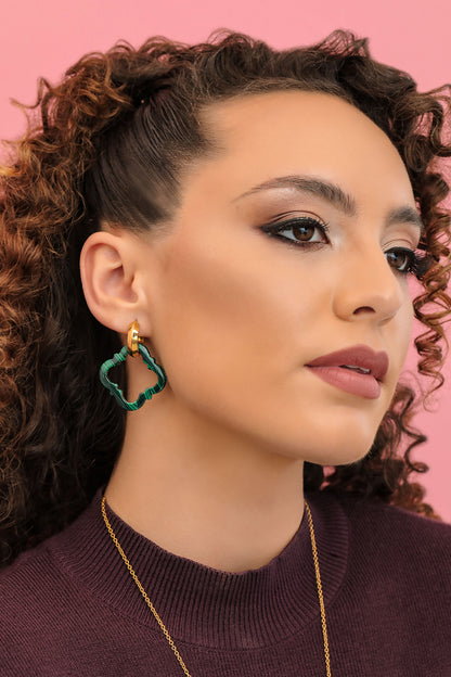 Stone Station Malachite Carisma Logo Earring Stone