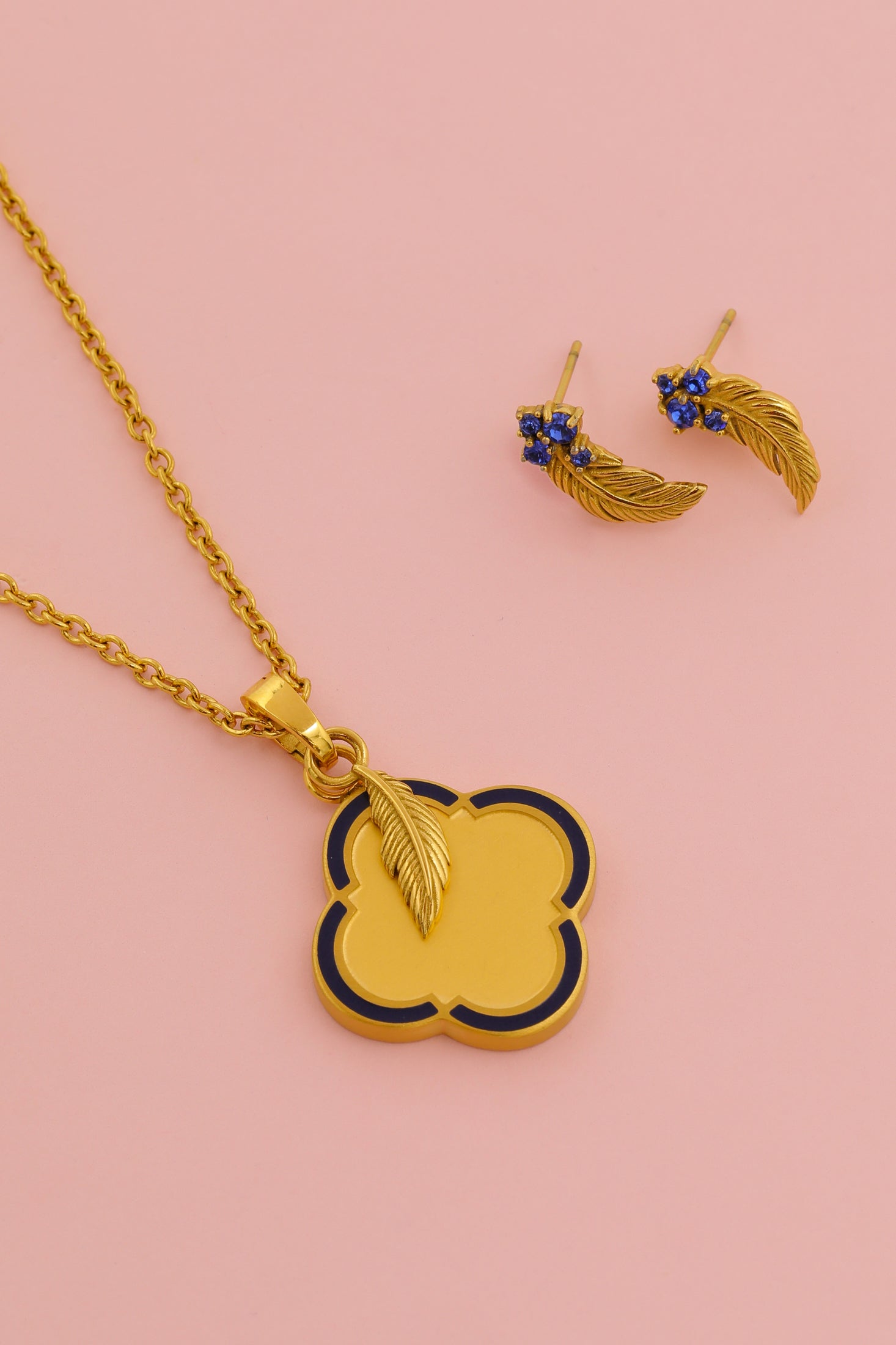 Freedom Engravable Pendant &amp; Stud Earring Gift Set