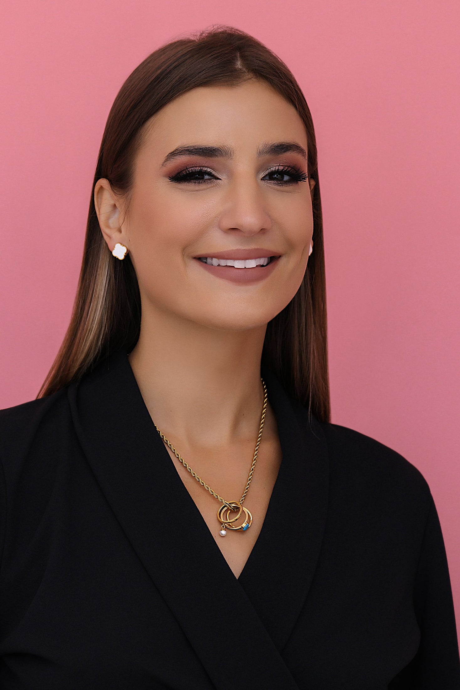 Carisma Logo Mother of Pearl Stud Earring Set