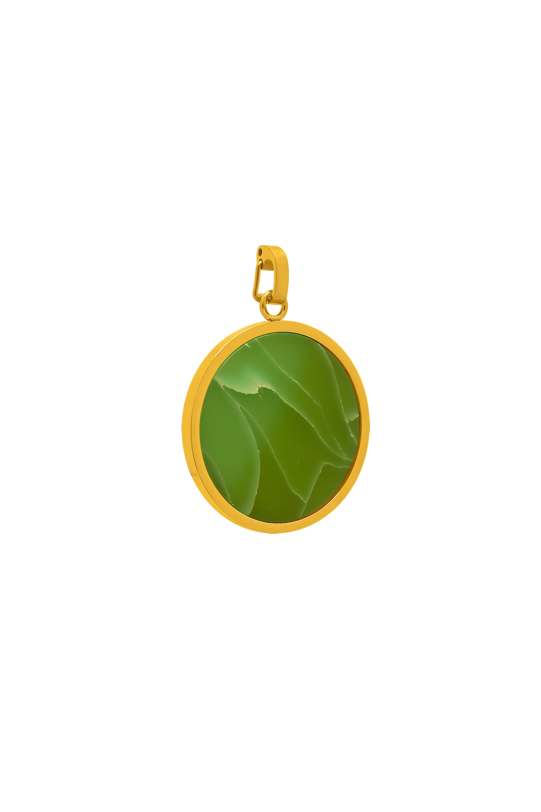 Sannat Lace Hollow Pendant &amp; Peridot Stone Pendant Gift Set
