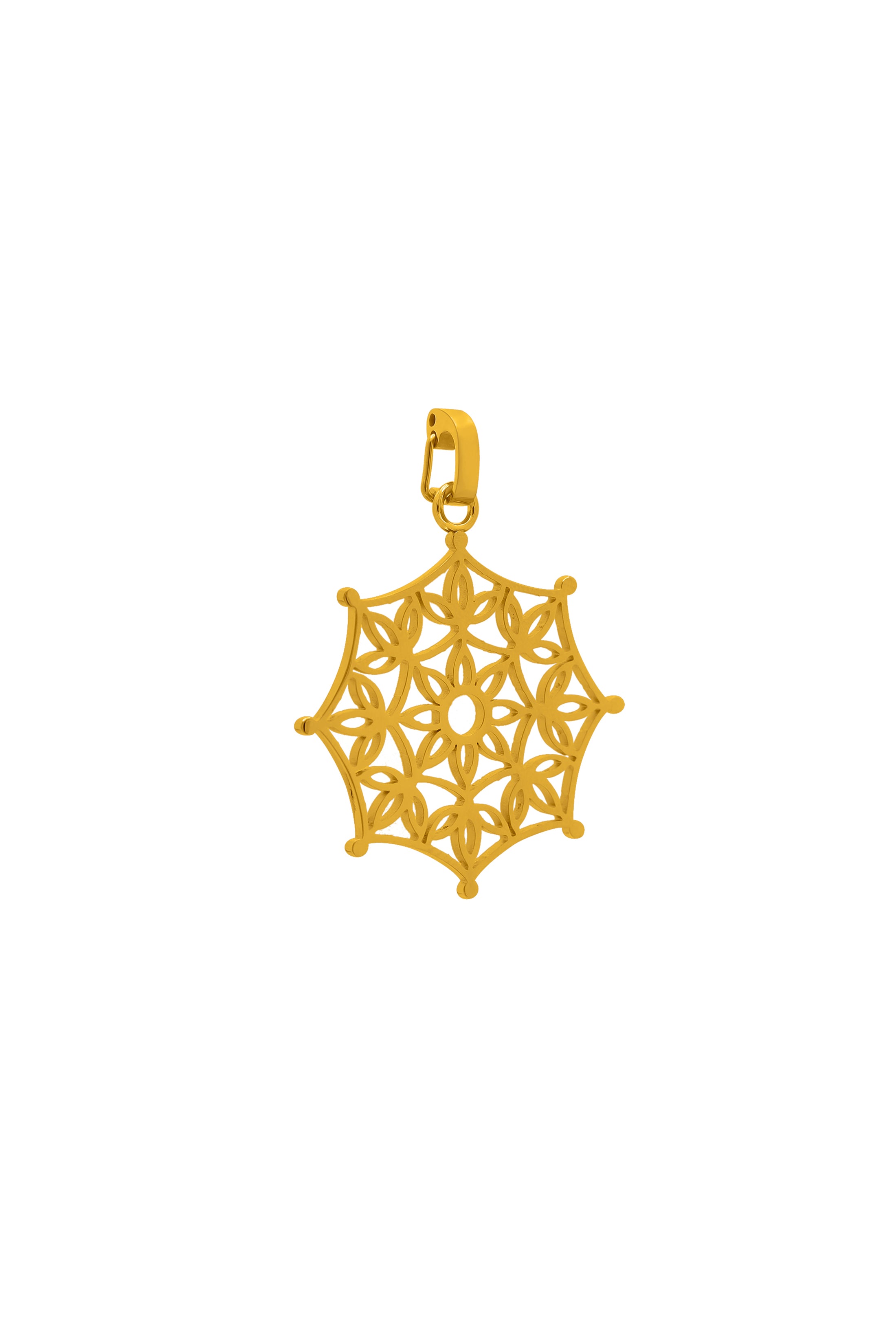 Sannat Lace Hollow Pendant &amp; Peridot Stone Pendant Gift Set