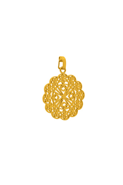 Xlendi Lace Hollow Pendant &amp; Obsidian Stone Gift Set