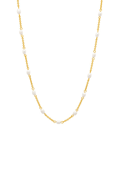 Freshwater Pearl Ball Chain Necklace