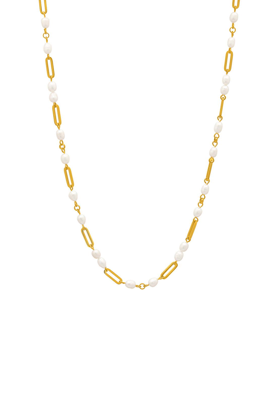 Freshwater Pearl Link Chain Necklace