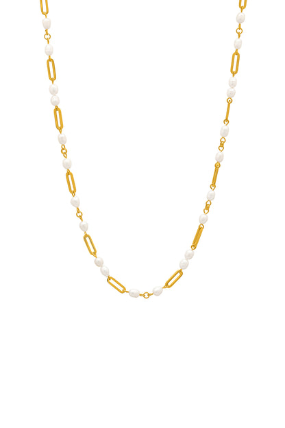 Freshwater Pearl Link Chain Necklace