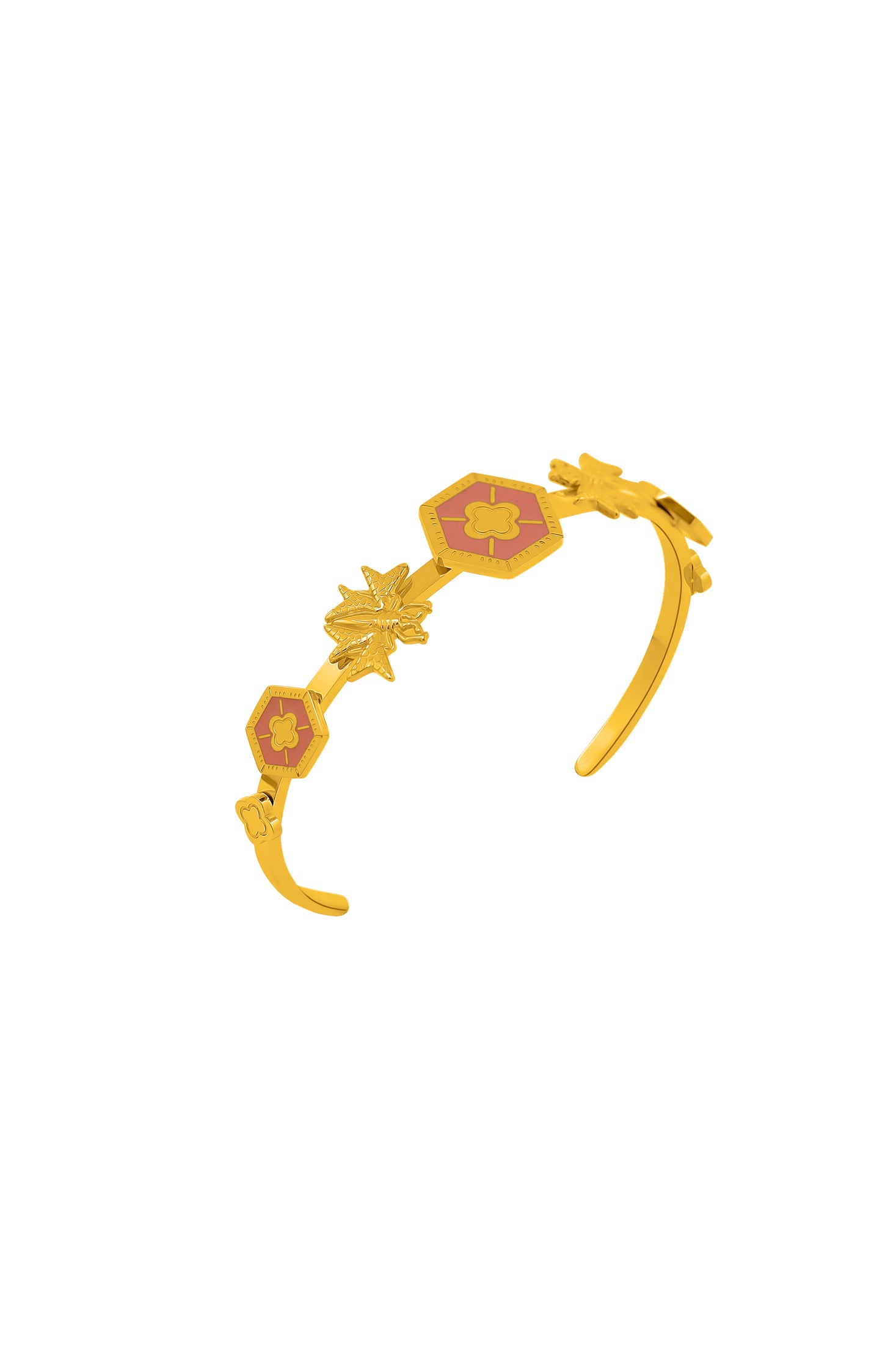 Reġina Pink Enamel Bangle