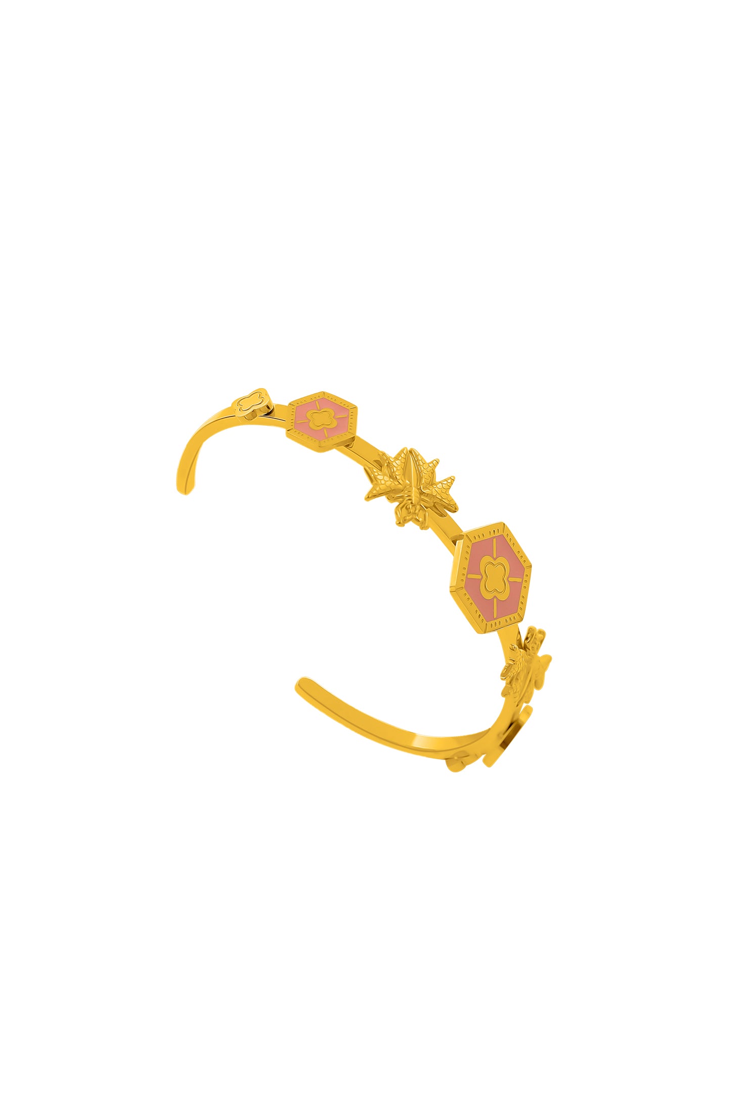 Reġina Pink Enamel Bangle