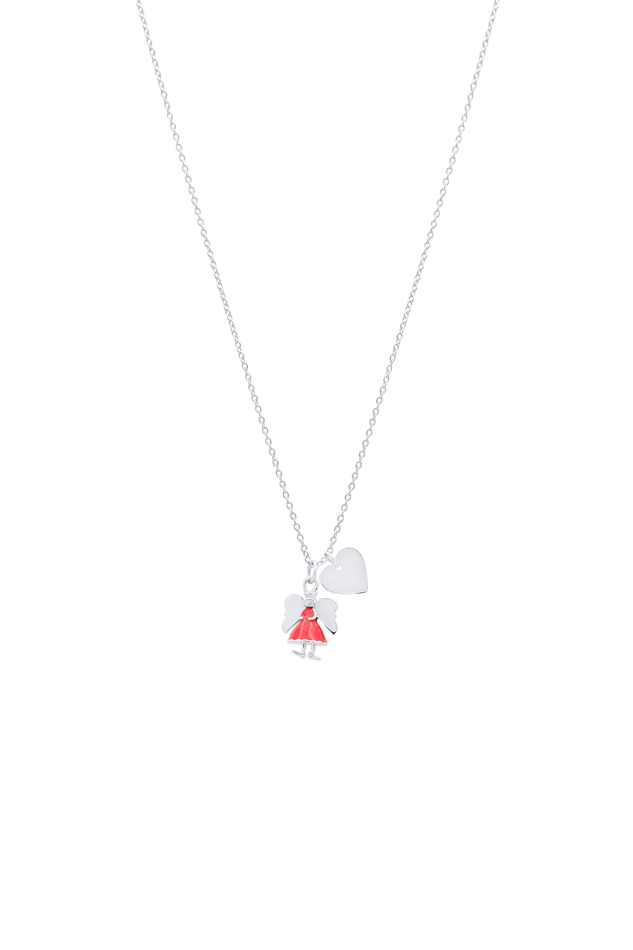 Carisma Engravable Heart &amp; Fairy Pendant necklace