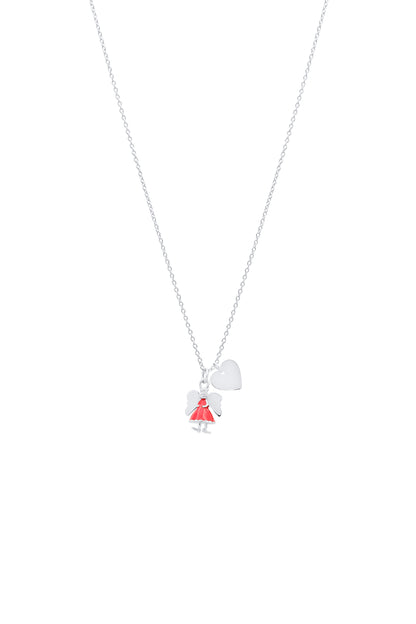 Carisma Engravable Heart &amp; Fairy Pendant necklace