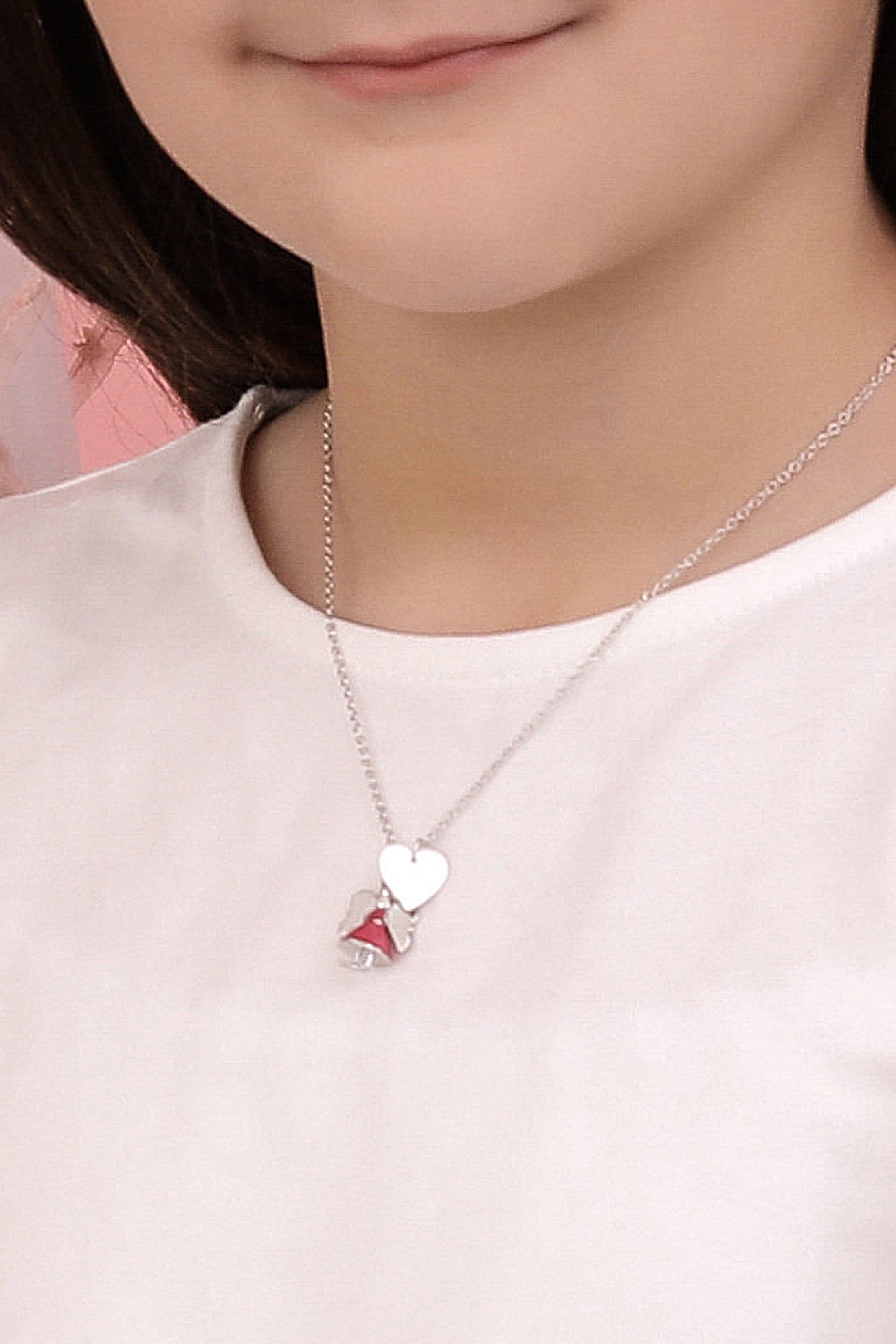 Carisma Engravable Heart &amp; Fairy Pendant necklace