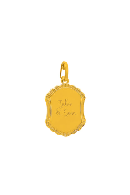 Gozo Lace Engravable Pendant &amp; Carisma Logo Birthstone Pendant Gift Set