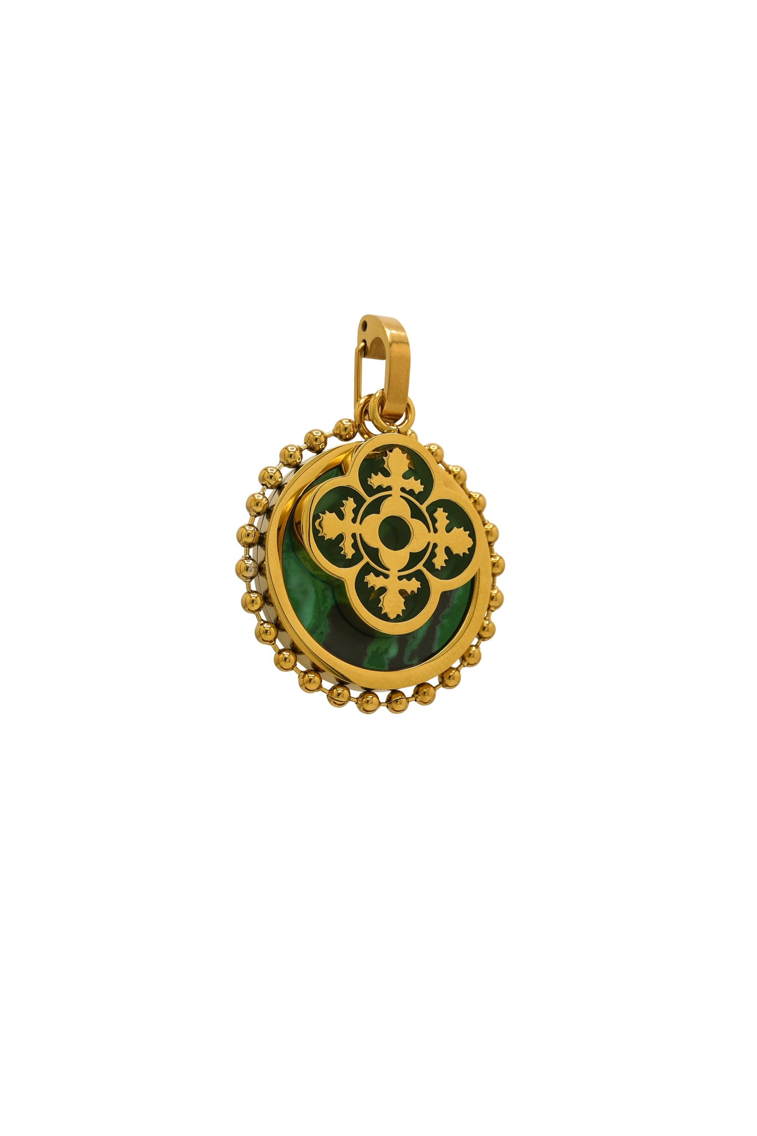 Malachite Stone &amp; Tile Pendant