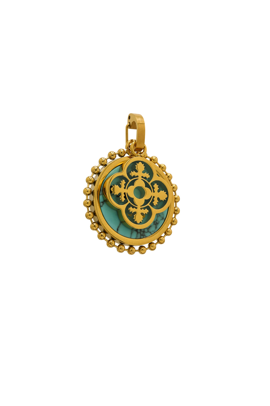 Turquoise Stone &amp; Tile Pendant Gift Set