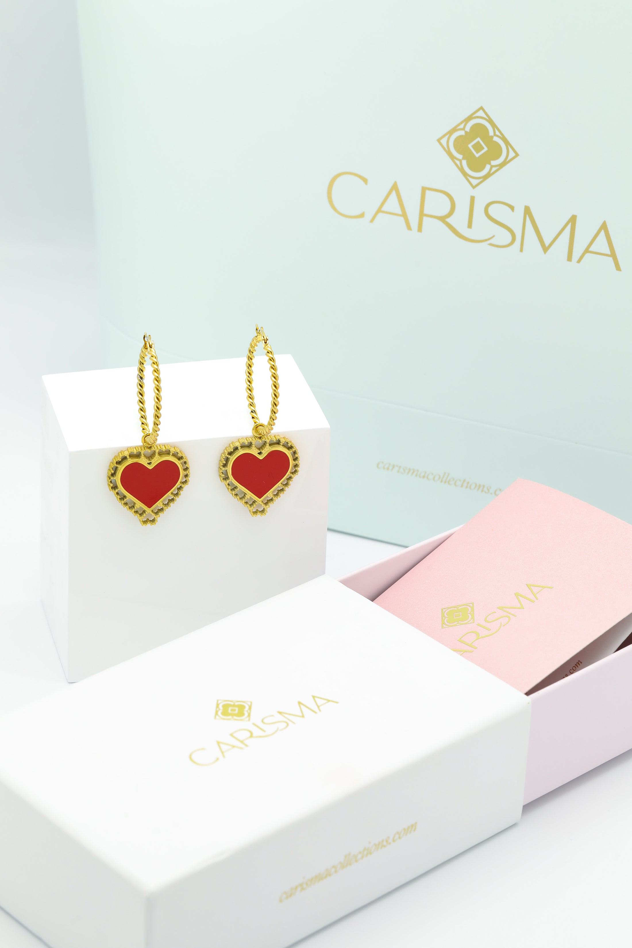 Bizzilla Heart Pendant Earring Gift Set