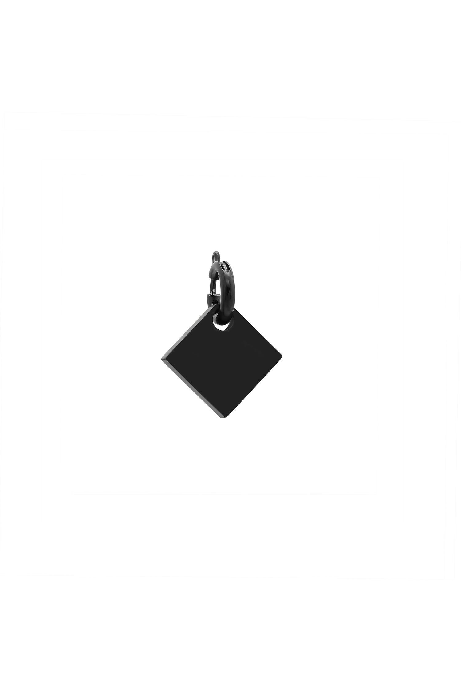 Black Square Pendant &amp; Carisma Letter Gift Set