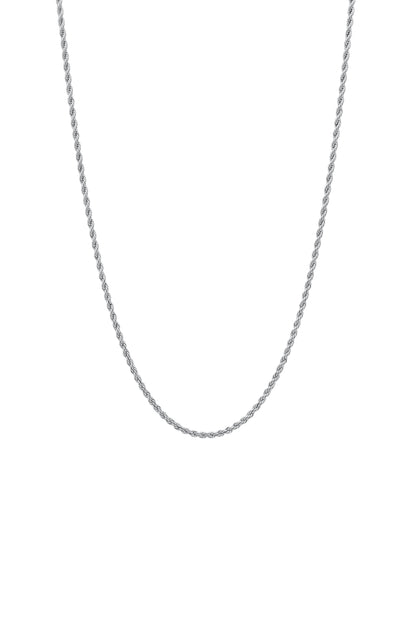 Silver Rope Chain Necklace