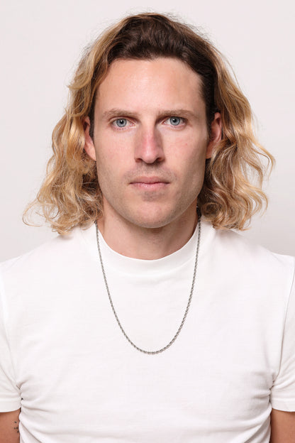 Silver Rope Chain Necklace