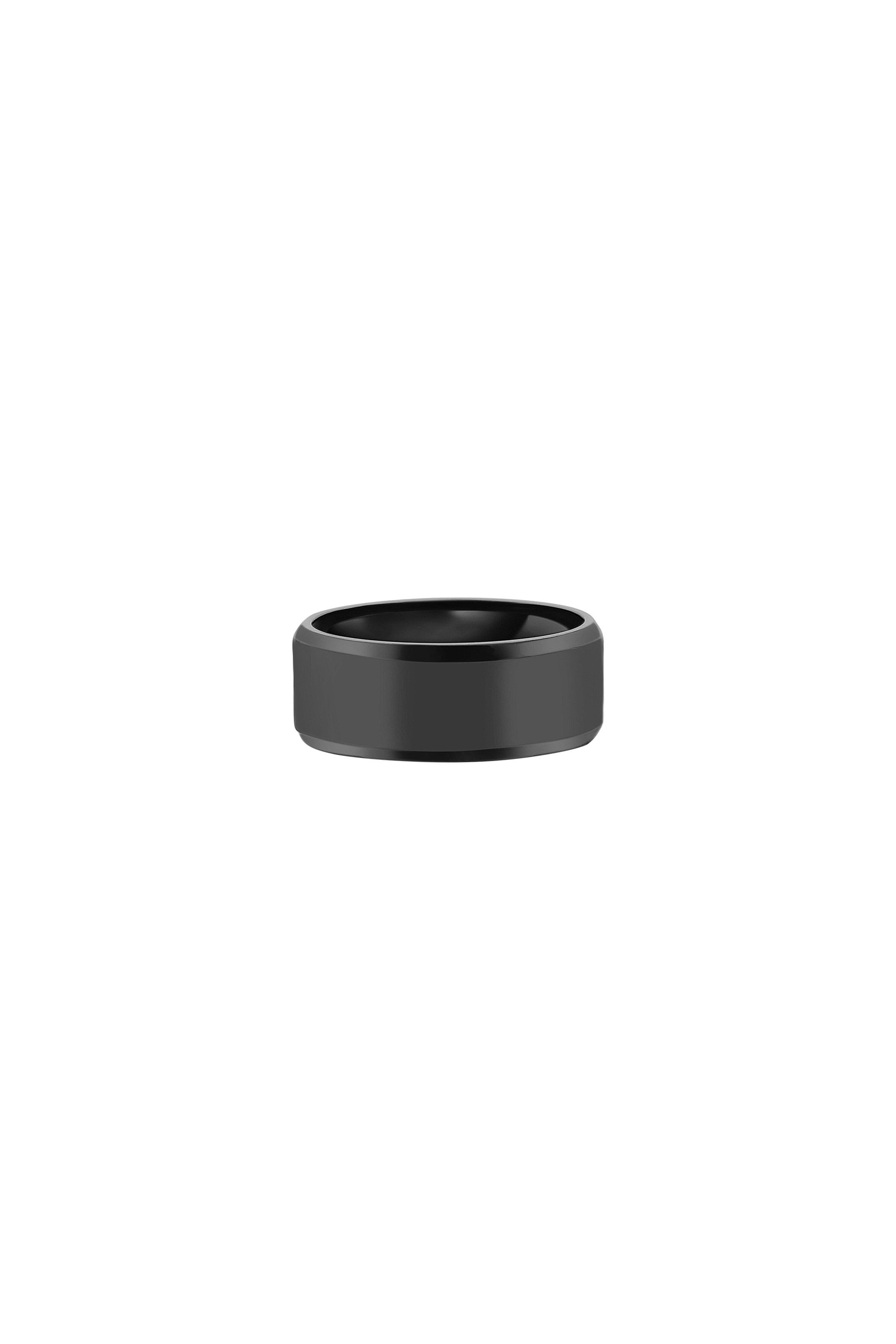 Matte Black Engravable Ring