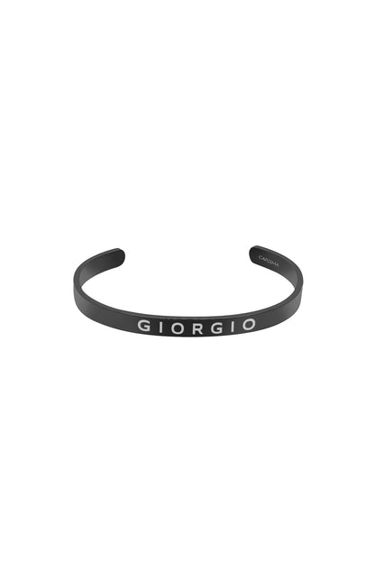 Matte Black Engravable Bangle