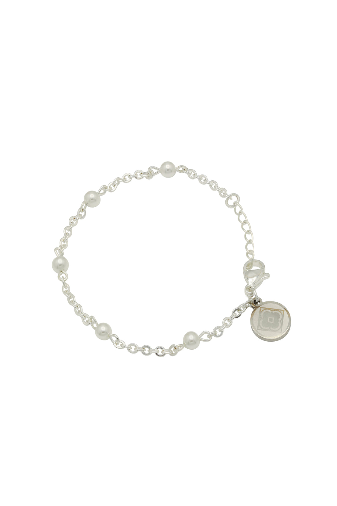 Silver Freshwater Pearl Ball Bracelet