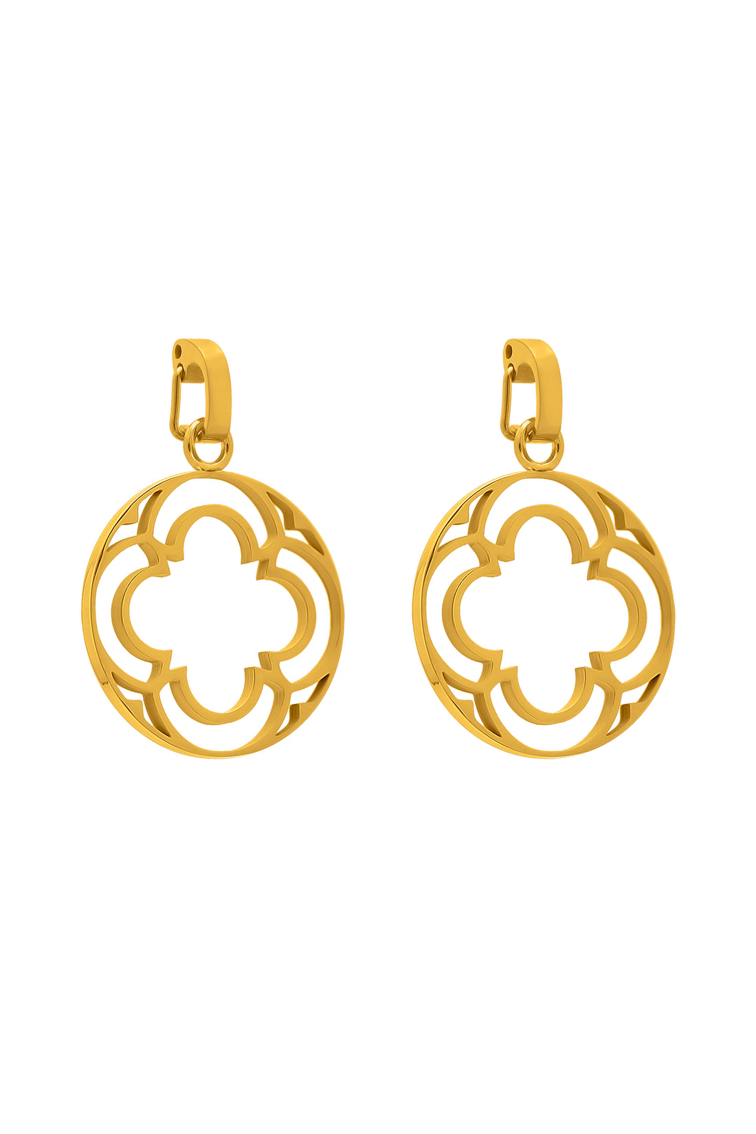 Small Carisma Logo Hollow Pendant Earring Set