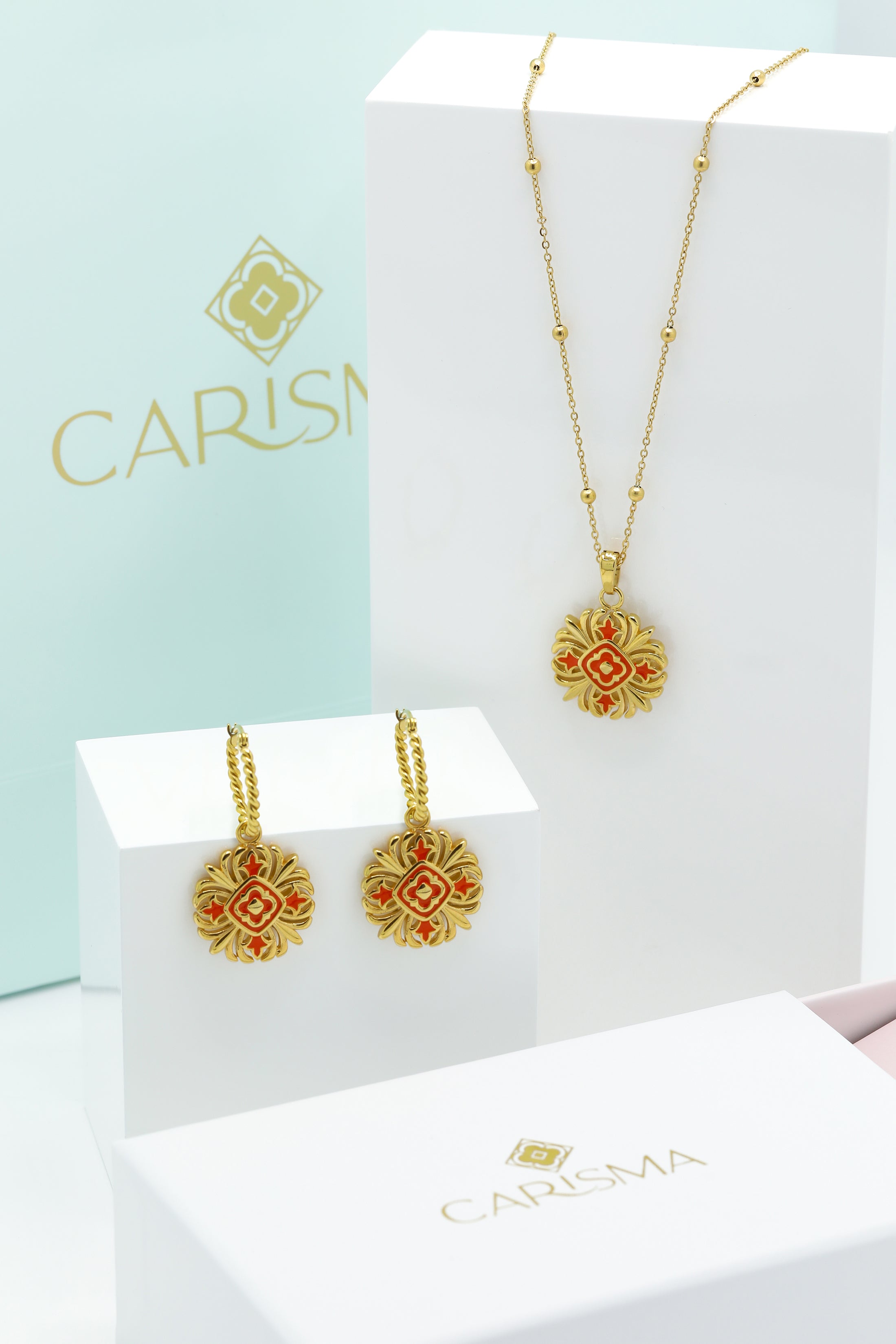 San Ġorġ Pendant &amp; Earring Gift Set