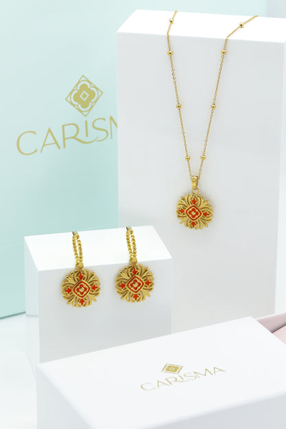 San Ġorġ Pendant &amp; Earring Gift Set