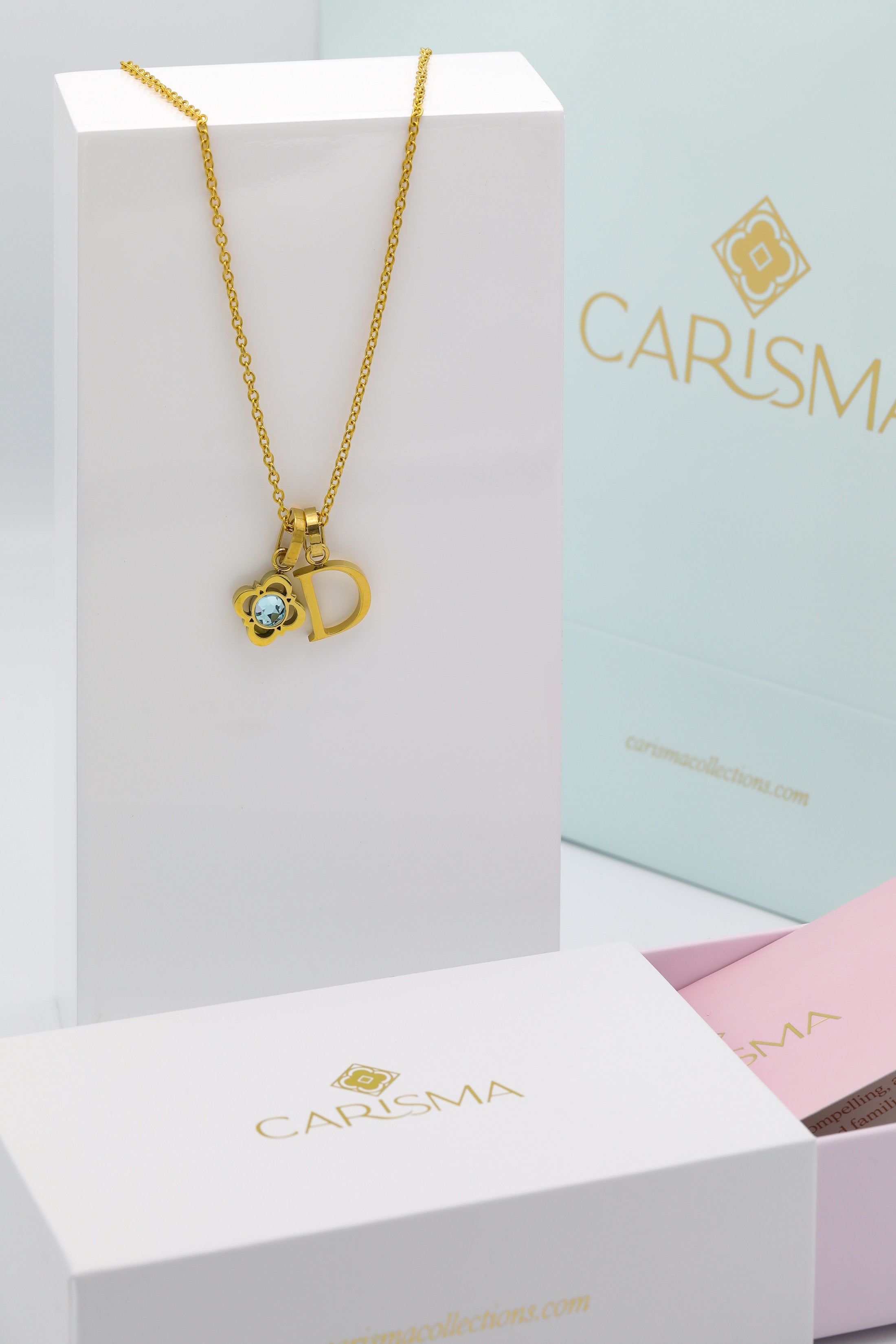 Carisma Letter &amp; Logo Birthstone Necklace Kid&