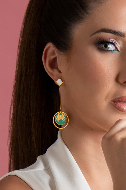 Qabru Mother of Pearl Drop Earrings