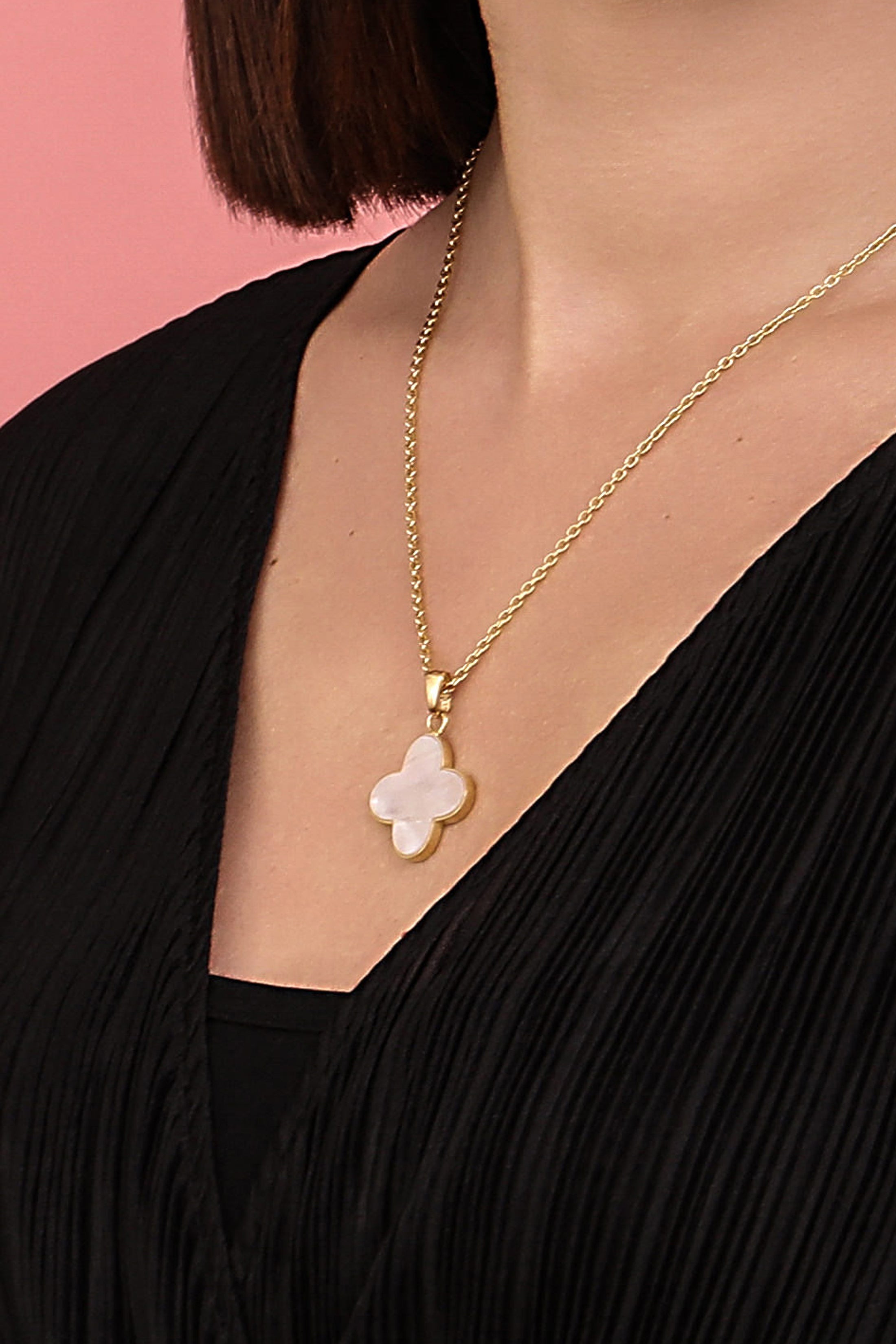 Mother of Pearl Carisma Logo Pendant - Engravable Back