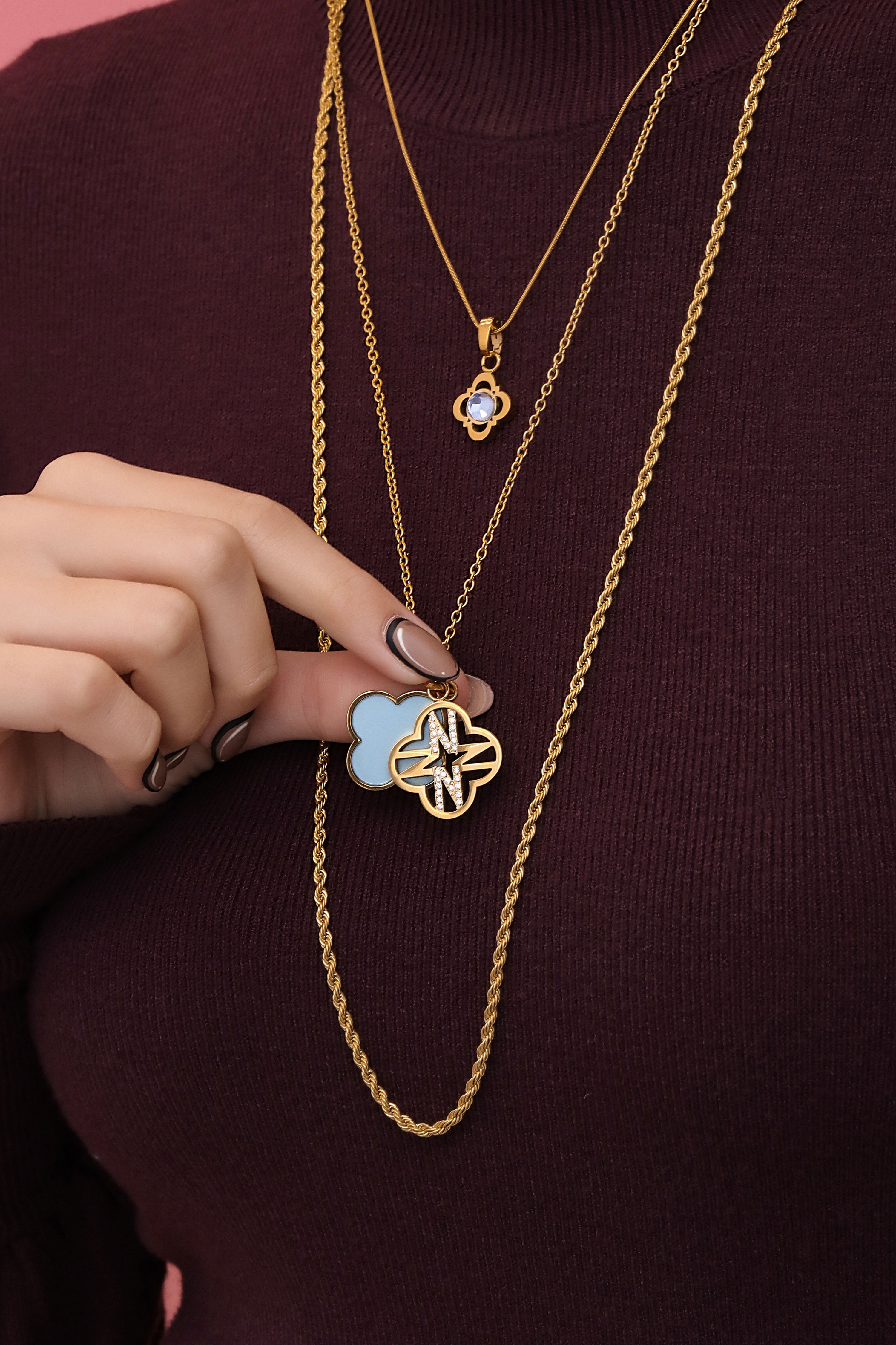 Riflessi Letter Pendant &amp; Birthstone  Gift Set